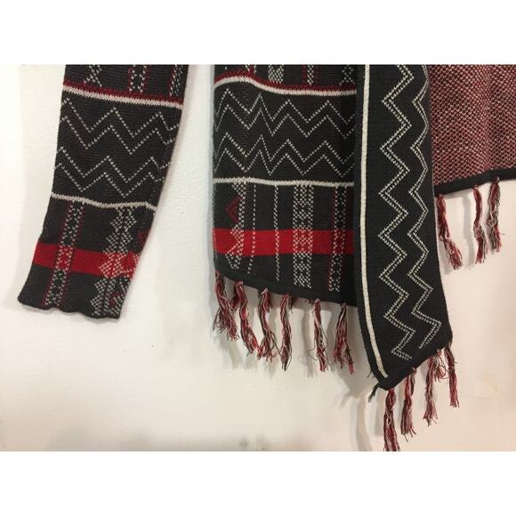 N5) Y2K Billabong Designer’s Closet Cardigan Womens Size S Top Aztec Boho Fringe - Picture 3 of 8